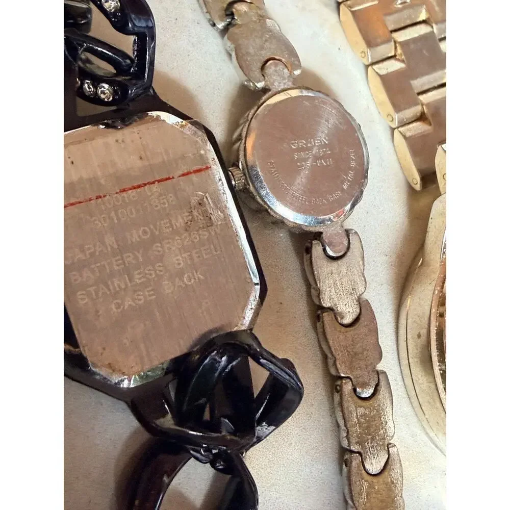 Vintage & Modern Watch Lot Elgin Gruen Swatch Anne Klein Geneva Parts Repair
